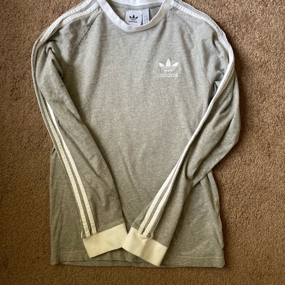 Adidas Gray and White Shirt